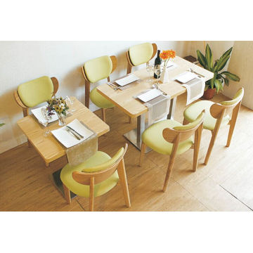 Juego de mesa y silla de cafetería acogedora de alta calidad, cálido y acogedor, interior y exterior
